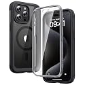 Diaclara Magnetic for iPhone 15 Pro Case, [Fit for MagSafe] Built-in Shockproof Screen Protector, [Camera Lens Protector] Phone Cover No Signal Loss for iPhone 15 Pro 6.1"(Black)