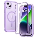 Diaclara Magnetic Designed for iPhone 14 Case, Compatible with MagSafe Built-in Touch Sensitive Anti-Scratch Screen Protector, with Camera Lens Protector for iPhone 14 6.1" (Peri Purple)