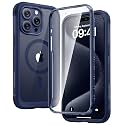 Diaclara Magnetic Designed for iPhone 15 Pro Max Case 6.7" Full Body Bumper,[Compatible with MagSafe] Military Drop Proof Cover with Built-in Touch Sensitive Anti-Scratch Screen Protector, Deep Blue