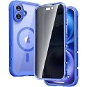 Diaclara Magnetic Designed for iPhone 16 Plus Case, Full Body Rugged Case with Built-in Privacy Touch Sensitive Anti-Scratch Screen Protector, Upgraded [Full Camera Protection] (Ultramarine)