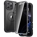 Diaclara Magnetic Designed for iPhone 16 Pro Case Full Body Bumper,[Compatible with MagSafe] Military Drop Proof Cover with Built-in Privacy Screen Protector, Black