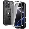 Diaclara Magnetic Designed for iPhone 16 Pro Max Case, Full Body Rugged with Touch Sensitive Anti-Scratch Screen Protector, Compatible with MagSafe, Soft Bumper Case for iPhone 16 Pro Max 6.9'', Black