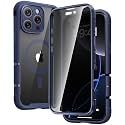 Diaclara Magnetic Designed for iPhone 16 Pro Case Full Body Bumper,[Compatible with MagSafe] Military Drop Proof Cover with Built-in Privacy Screen Protector, Deep Blue