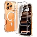 Diaclara Magnetic Designed for iPhone 17 Pro Case Full Body Bumper,[Compatible with MagSafe] Military Drop Proof Cover with Built-in Touch Sensitive Anti-Scratch Screen Protector, Clear Glitter