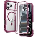 Diaclara Magnetic Designed for iPhone 17 Pro Case 6.3'' [Full Camera Protection] Full Body Bumper with Screen Protector, [Compatible with MagSafe] Military Drop Proof Phone Case, Wine Red