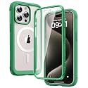 Diaclara Magnetic for iPhone 15 Pro Case with Screen Protector,Green