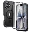 Diaclara Magnetic for iPhone 17 Case, Full Body &amp; Screen Protector,Black