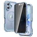 Diaclara Magnetic for iPhone 17 Case with Privacy Screen Protector, Blue
