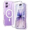 Diaclara Magnetic for iPhone 17 Case with Screen Protector,Clear Glitter