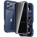 Diaclara Magnetic for iPhone 17 Pro Case with Privacy Protector, Deep Blue