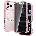 Diaclara Magnetic for iPhone 17 Pro Max Case with Privacy Protector, Pink