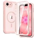 Diaclara Magnetic for iPhone 17e Case &amp; iPhone 16e Case 6.1" Full Body Bumper,[Compatible with MagSafe] Military Drop Proof Cover with Built-in Screen Protector,Magnetic Pink