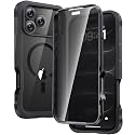 Diaclara Magnetic for iPhone 18 Pro Case with Privacy Protector, Black