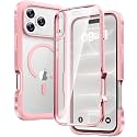 Diaclara Magnetic for iPhone 18 Pro Case with Screen Protector, Pink