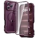 Diaclara Magnetic for iPhone 18 Pro Case with Screen Protector, Burgundy