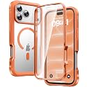 Diaclara Magnetic for iPhone 18 Pro Case with Screen Protector,Orange