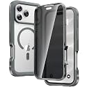 Diaclara Magnetic for iPhone 18 Pro Max Case with Privacy Protector,Grey