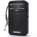 DIAFIELD Small Am/FM Portable Radio with Speaker and Headphone Jack Mini Radio Works with 2 AA Batteries (not Included) Excellent Signal