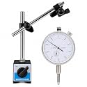 Dial Indicator Gauge with Adjustable Magnetic Base Stand 0-10mm Measuring Range 0.01mm Graduation Precision Measurement Tool for Engineering Automotive CNC Machining Industrial Inspection
