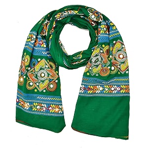 diamo cotton embroidered paper mirror work dupatta for womensgirls