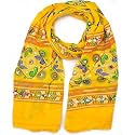 DIAMO Cotton Embroidered paper mirror work dupatta for womens/Girls