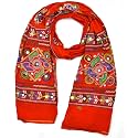 DIAMO Cotton Embroidered paper mirror work dupatta for womens/Girls