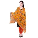 DIAMO Cotton Embroidered paper mirror work dupatta for womens/Girls