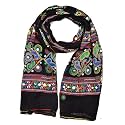 DIAMO Cotton Embroidered paper mirror work dupatta for womens/Girls