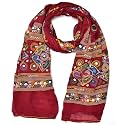 DIAMO Cotton Embroidered paper mirror work dupatta for womens/Girls