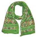 DIAMO Cotton Embroidered paper mirror work dupatta for womens/Girls