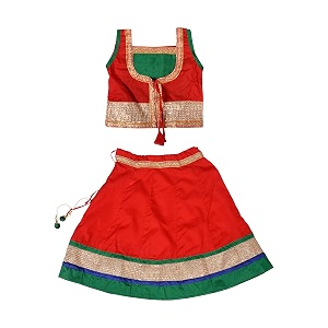 DIAMO Girls Cotton Lehenga Choli