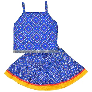 DIAMO Girls Cotton Lehenga Choli