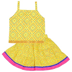 DIAMO Girls Cotton Lehenga Choli