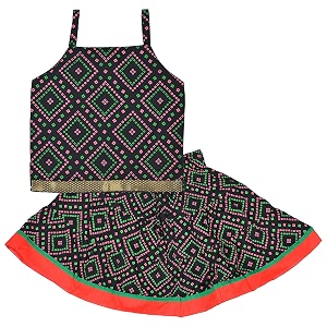 DIAMO Girls Cotton Lehenga Choli