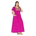 DIAMO Pure Cotton Embroidery Nighty for Women
