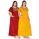 DIAMO Pure Cotton Embroidery Nighty for Women