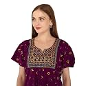 DIAMO Pure Cotton Embroidery Nighty for Women