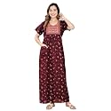 DIAMO Pure Cotton Embroidery Nighty for Women