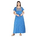 DIAMO Pure Cotton Embroidery Nighty for Women