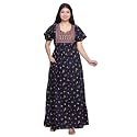 DIAMO Pure Cotton Embroidery Nighty for Women