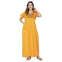 DIAMO Pure Cotton Embroidery Nighty for Women