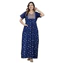 DIAMO Pure Cotton Embroidery Nighty for Women