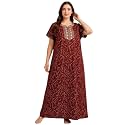 DIAMO Pure Cotton Embroidery Nighty for Women