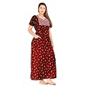 DIAMO Pure Cotton Embroidery Nighty for Women