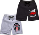 diamond art collection Short For Boys Casual Printed Cotton Blend (Multicolor, Pack of 3)