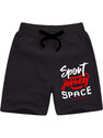 diamond art collection Short For Boys Casual Printed Cotton Blend (Black, Pack of 1)