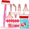 Diamond Art Pens Tools Diamond Painting Accessories Kits with Screw Metal Tip Roller Diamond Painting Pen Drill Bead Dot Pens for Art Craft Nail (Pink Pen Rose Gold 6)