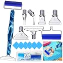Diamond Art Pens Tools Diamond Painting Pen Accessories Kits with Screw Metal Tip Roller Drill Bead Dot Pens for Art Craft Nail (Blue Pen Silver 6)