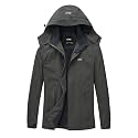 Diamond Candy Men's Hooded Rain Jacket Lightweight Waterproof Outdoor Coat