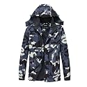Diamond Candy Men's Hooded Rain Jacket Lightweight Waterproof Outdoor Coat